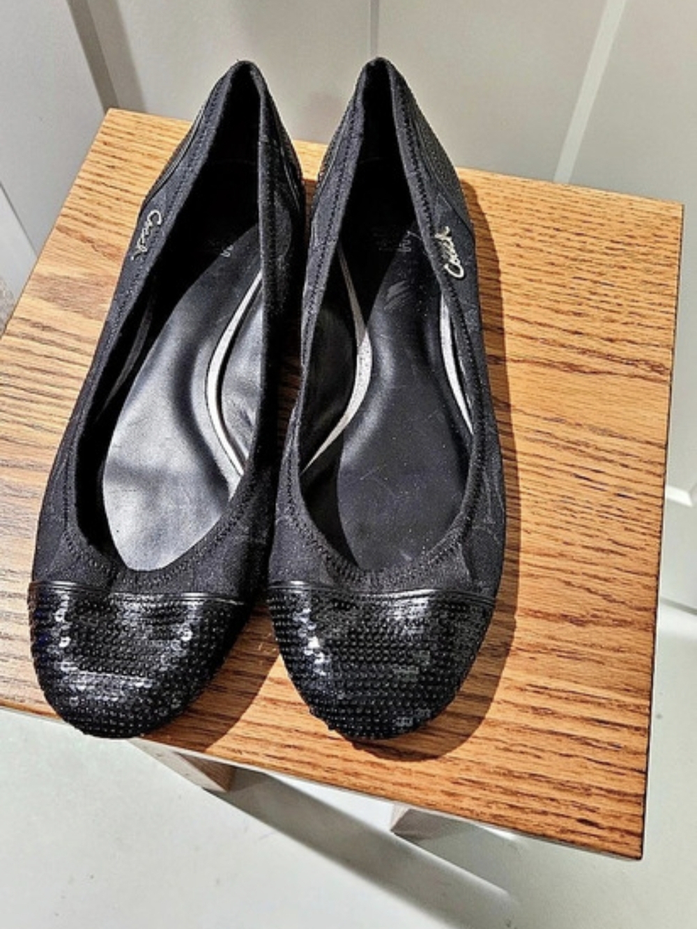 Coach Est. 1941 Black Sequin Ballet Flats